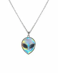 Best reviews of 😀 Holograph Alien Pendant Necklace 🥰
