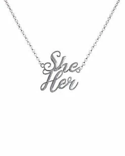 Discount 👏 She Her Pronoun Cursive Necklace 🔔