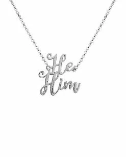 Outlet 🎉 He Him Pronoun Cursive Necklace 🎉