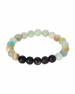 Best Pirce 🌟 Lava with Amazonite Bead Bracelet ⌛