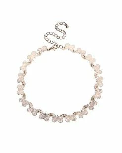 Best Pirce 🛒 Rose Goldtone Butterfly Chain Choker Necklace 🔔
