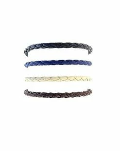 Promo 🎉 Multi-Pack Blue and White Braided Bracelets - 4 Pack 😀