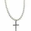 Hot Sale 🔥 Cross Charm Pearl Chain Necklace 🛒 -Sun & Moon-shop 03818200 a