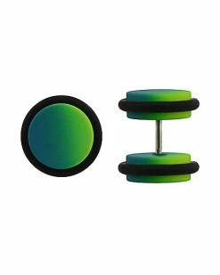 Flash Sale 🥰 Blue and Yellow Ombre Fake Plugs - 18 Gauge ✔️