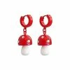 Best Pirce 👍 Red Mushroom Huggie Hoop Dangle Earrings - 18 Gauge 😍 -Sun & Moon-shop 03828266 a