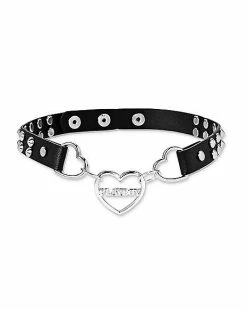 Wholesale 🛒 Spiked Playboy Heart Choker Necklace ✔️