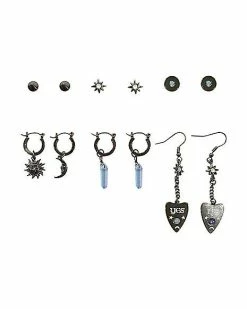 Outlet 😉 Multi-Pack Sun Moon Stud Earrings and Dangle Earrings - 6 Pair 😀
