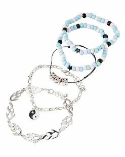Best Sale 😍 Multi-Pack Flame Yin Yang and Dice Bracelets - 5 Pack 🔔