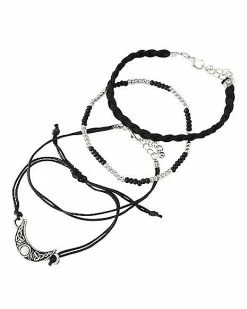 Cheap 🔥 Multi-Pack Moon Cord and Beaded Bracelets - 4 Pack 🔥