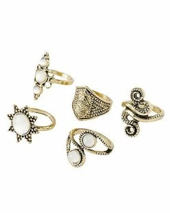 Flash Sale 💯 Multi-Pack Snake and Sun Antique Style Rings - 5 Pack 🔔