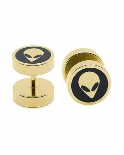 Buy 🎁 Black and Gold Alien Fake Plugs - 16 Gauge ⭐