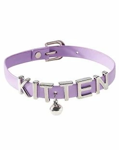 Hot Sale 😉 Lavender Kitten Bell Collar Choker Necklace ⭐