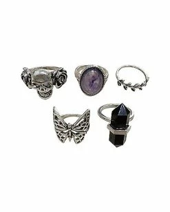 Brand new 💯 Multi-Pack Crystal Butterfly Rings - 5 Pack 🌟