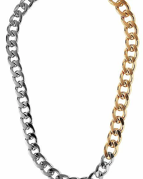 Best Sale ❤️ Two-Tone Thick Chain Necklace 💯 4 Best Sale ❤️ Two-Tone Thick Chain Necklace 💯 - Image 2