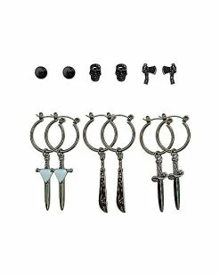 Best reviews of ⭐ Multi Pack Machete Hatchet Dagger Hoop Dangle and Stud Earrings 🔥
