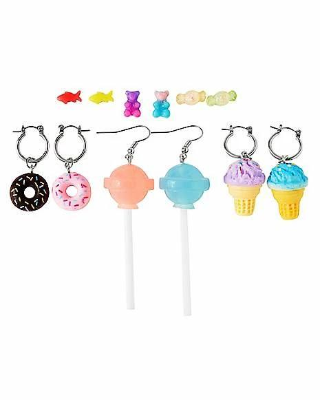 Deals ๐ฅฐ Multi Pack Ice Cream Donut Lollipop Hoop Dangle and Stud Earrings - 6 Pack โจ 4 Deals ๐ฅฐ Multi Pack Ice Cream Donut Lollipop Hoop Dangle and Stud Earrings - 6 Pack โจ - Image 2