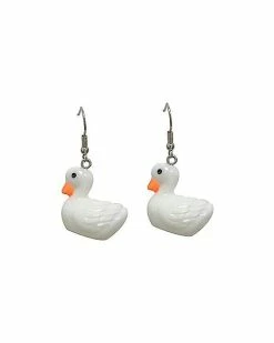 Outlet ⌛ White Duck Dangle Earrings 🔔