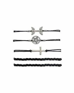 Cheapest 🎁 Pentagram Moth Braided Bracelets - 5 Pack ⭐