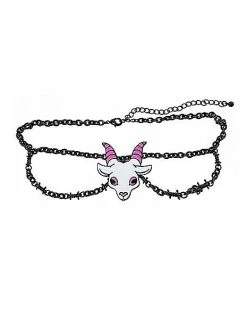 Top 10 👏 Devil Lamb Barbed Chain Choker Necklace 🛒