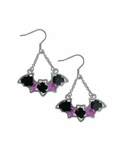 Brand new 🔔 Resin Flower Bat Dangle Earrings - 18 Gauge 😍