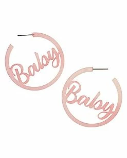 Discount ⭐ Baby Cursive Hoop Earrings 🎉