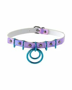 Wholesale 🎉 Pastel Purple Double O-Ring Choker Necklace 🤩