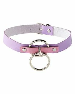 Cheapest 😉 Pink and Purple Pastel Large Double O-Ring Choker Necklace ✨