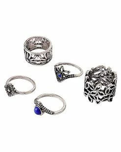 Flash Sale 🎉 Multi-Pack Floral Ring Set - 5 Pack ✨