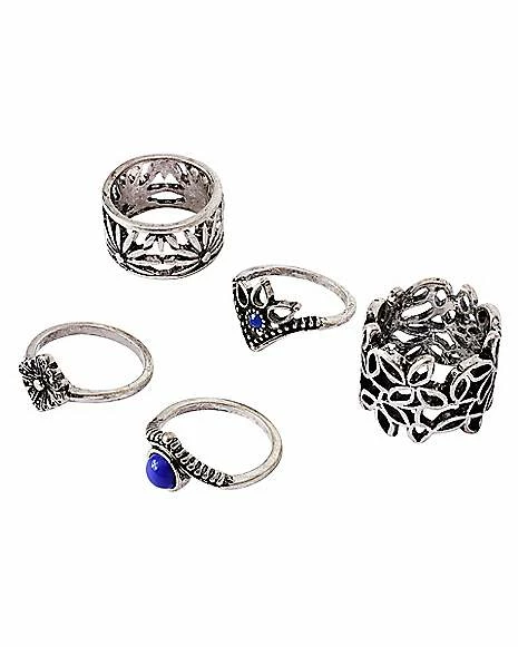Flash Sale π Multi-Pack Floral Ring Set - 5 Pack β¨