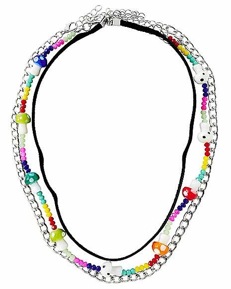 Cheapest ✔️ Mushroom Beads Choker Necklace ✨