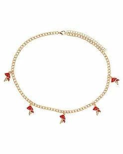 Deals 😍 Mushroom Charm Chain Choker Necklace 💯