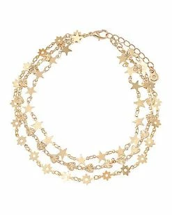 Coupon 🧨 Multi-Pack Heart Star and Flower Chain Anklets - 3 Pair 🔥