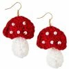 Budget 🛒 Crochet Mushroom Dangle Earrings 😀 -Sun & Moon-shop 03877511 a