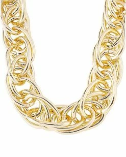 Buy 🔔 Goldtone Woven Thick Chain Necklace ✨