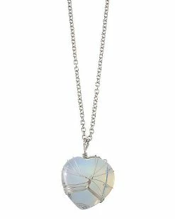 Buy ⌛ Moonstone Cage Stone Heart Necklace ✔️