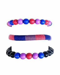 Flash Sale π Multi-Pack Bisexual Pride Cord and Beaded Bracelets - 3 Pack π―