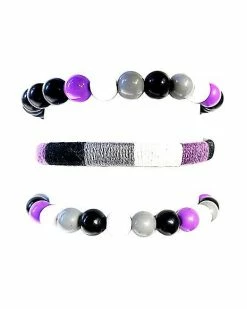 Budget 👍 Multi-Pack Asexual Pride Cord and Beaded Bracelets - 3 Pack 😉
