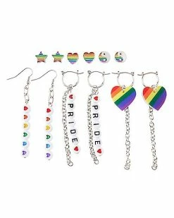 Brand new ⭐ Rainbow Star Heart Yin and Yang Pride Earrings - 6 Pair 🧨