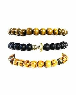 Promo 🤩 Multi-Pack Mushroom Wood Beaded Bracelets - 3 Pack 🤩