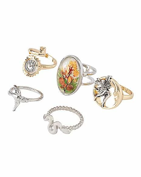 Best deal 🎁 Multi-Pack Snake and Bird Rings - 5 Pack 🤩