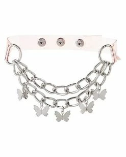 Budget 👍 Butterfly Charm Chain Choker Necklace 🎉