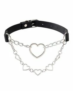 Promo 😀 Multi-Heart Drop Chain Choker Necklace ❤️