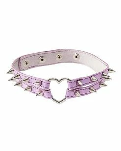 Cheapest 💯 Pink Heart Spiked Choker Necklace 🎉