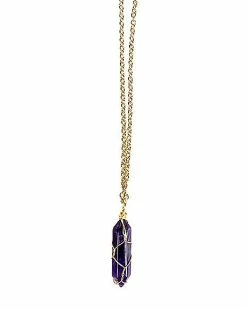 Best Sale ⌛ Amethyst Semi-Precious Stone Necklace 🥰