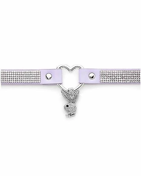 Brand new β¨ CZ Playboy Bunny Heart Ring Choker Necklace π - Image 2