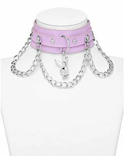 Budget ✨ Playboy Bunny Triple Drop Chain Choker Necklace ⌛