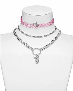 Best Sale 🔔 Multi-Pack Playboy Bunny Choker Necklaces - 3 Pack 👏
