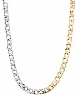 Cheapest 👍 Goldtone and Silvertone Curb Chain Necklace 🌟