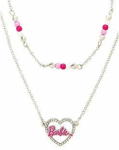 Coupon 💯 CZ Barbie Heart Double Row Chain Necklace 🔔