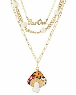 Deals ⭐ Multi-Pack Far Out Mushroom Chain Necklaces - 3 Pack 🛒